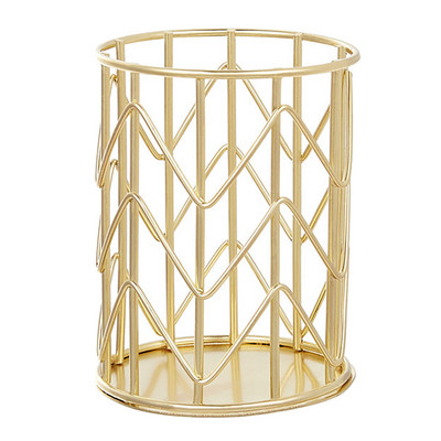 Kovácsoltvas tárolócső irodai tolltartó rendező arany egyszerű asztali többcélú asztali sminkecset asztali tolltartó