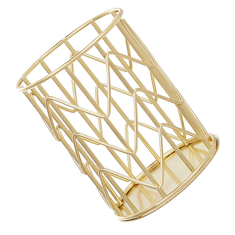 Kovácsoltvas tárolócső irodai tolltartó rendező arany egyszerű asztali többcélú asztali sminkecset asztali tolltartó