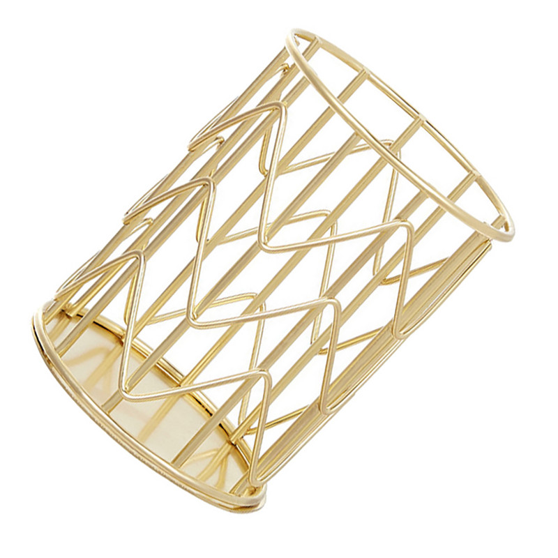 Kovácsoltvas tárolócső irodai tolltartó rendező arany egyszerű asztali többcélú asztali sminkecset asztali tolltartó