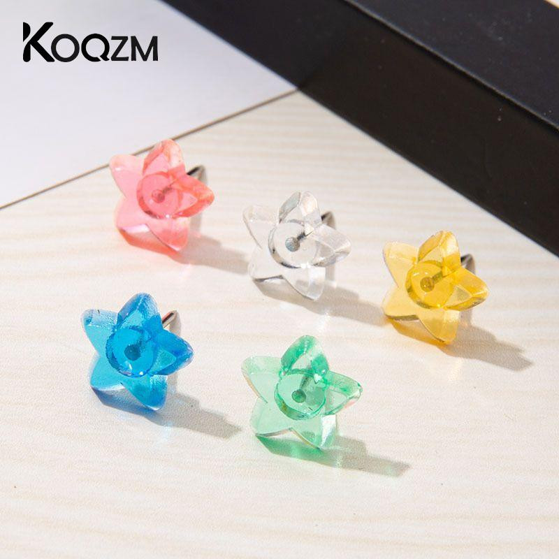 50/100 db Pentagram alakú műanyag parafa tábla biztonsági színes nyomógombos tűk Irodai kellékek iskolai kellékek