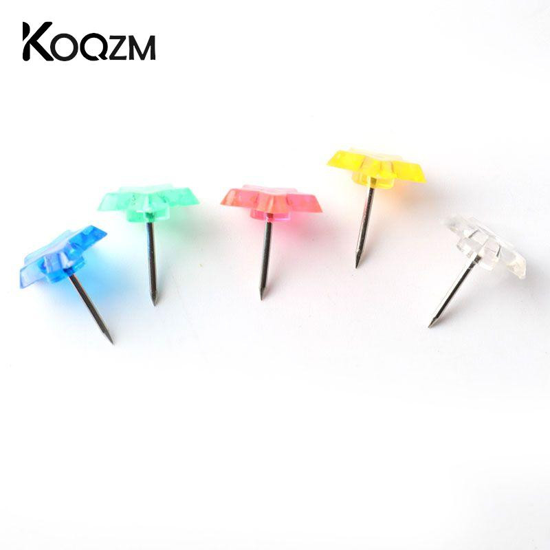 50/100 db Pentagram alakú műanyag parafa tábla biztonsági színes nyomógombos tűk Irodai kellékek iskolai kellékek