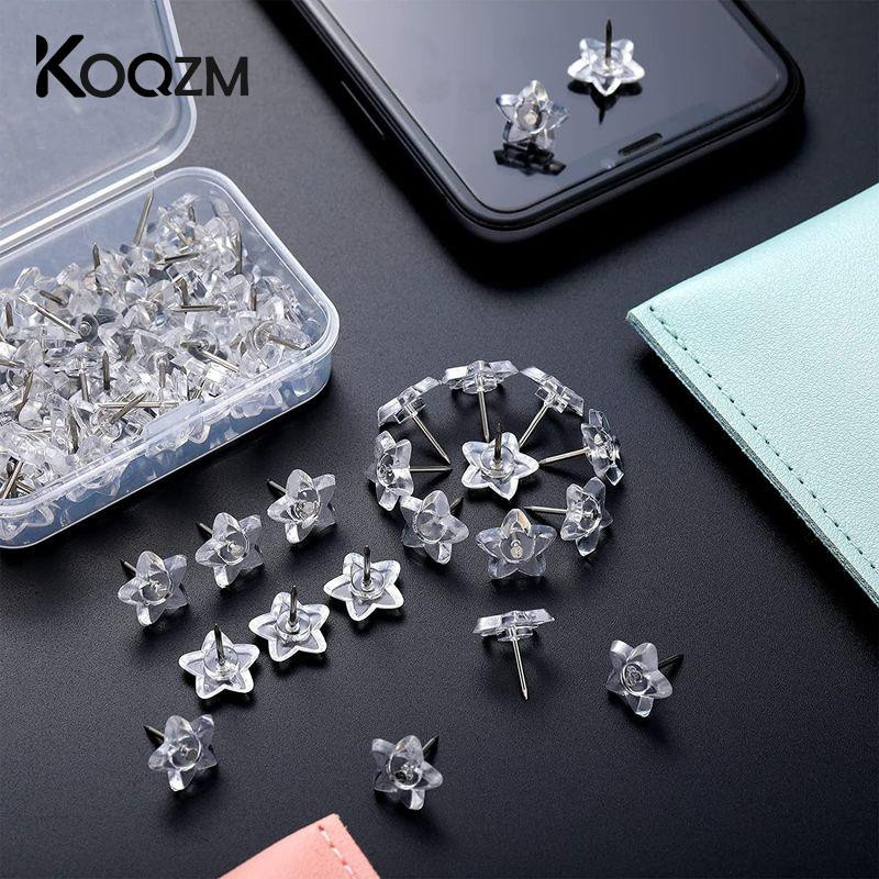 50/100 db Pentagram alakú műanyag parafa tábla biztonsági színes nyomógombos tűk Irodai kellékek iskolai kellékek