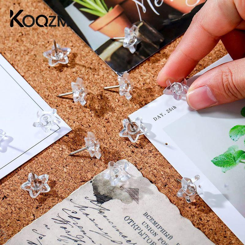 50/100 db Pentagram alakú műanyag parafa tábla biztonsági színes nyomógombos tűk Irodai kellékek iskolai kellékek