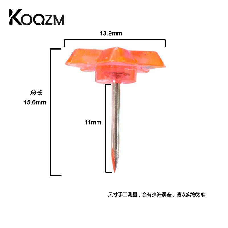 50/100 db Pentagram alakú műanyag parafa tábla biztonsági színes nyomógombos tűk Irodai kellékek iskolai kellékek