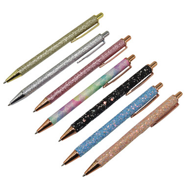 Pix de cristal Pix pentru cadou Metal Pen Set de papeterie Scriere pentru student Pix pentru școală Peniță 1,0 mm Cerneală albastră Reumplere din plastic