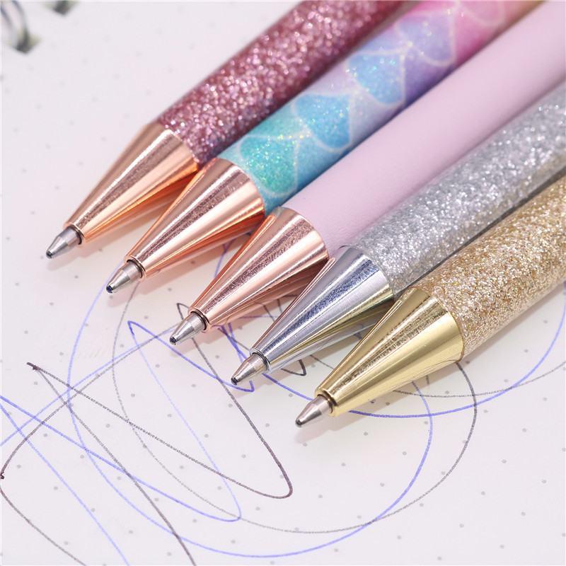 Στυλό στυλό κρυστάλλινο στυλό Μεταλλικό στυλό δώρου Σταθερό σετ Γραφείου μαθητή Σχολικό στυλό 1,0mm Nib Blue ink Πλαστικό Ανταλλακτικό