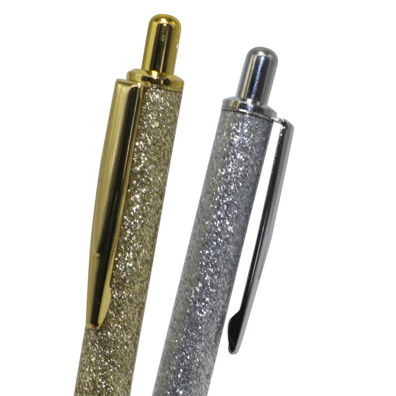 Στυλό στυλό κρυστάλλινο στυλό Μεταλλικό στυλό δώρου Σταθερό σετ Γραφείου μαθητή Σχολικό στυλό 1,0mm Nib Blue ink Πλαστικό Ανταλλακτικό