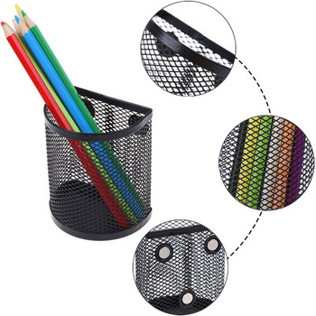 Магнитен държач за молив, многофункционална мрежеста кошница за различни предмети на бюрото, химикалка