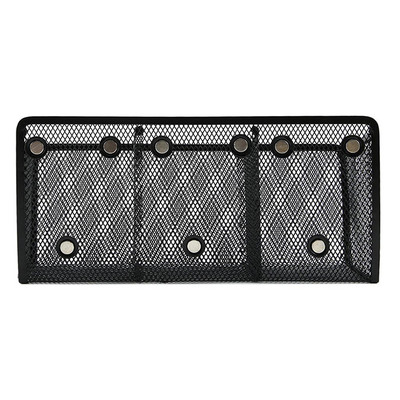 Mágneses ceruzatartó Többfunkciós hálós kosár asztali tollvonalzóhoz