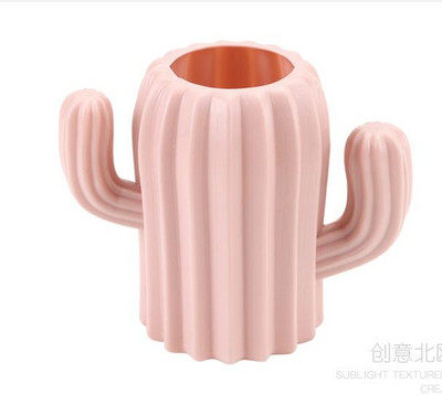 Tolltartó kreatív diák írószer Asztali kaktusz íróasztal többfunkciós tárolódoboz PE tolltartó ecsettartó irodaszerek