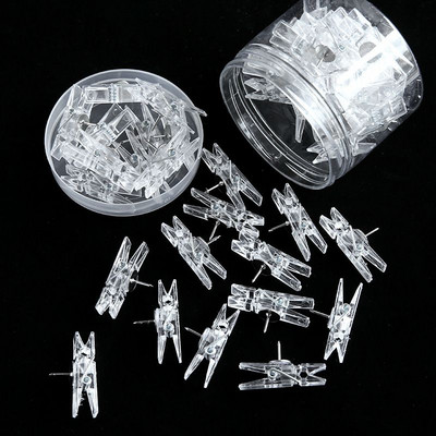 20db/Box Office Iskolai írószer rajztűk Tartós műanyag hüvelykujjas kapcsok