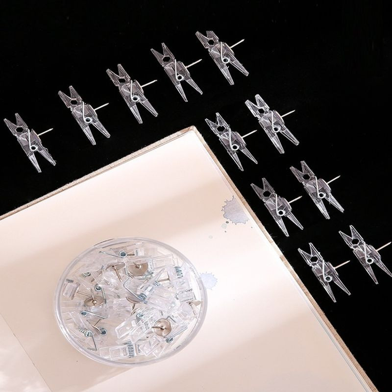 20db/Box Office Iskolai írószer rajztűk Tartós műanyag hüvelykujjas kapcsok