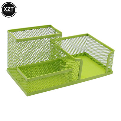 Trīs vienā galddatoru kancelejas piederumu uzglabāšanas kaste Radošs metāla zīmuļu turētājs Zīmuļi failu organizētājs Biroja piederumi Galddatori Dekorācijas