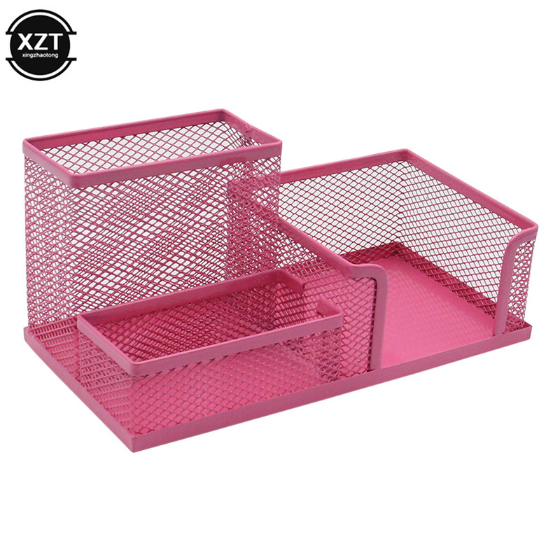 Trīs vienā galddatoru kancelejas piederumu uzglabāšanas kaste Radošs metāla zīmuļu turētājs Zīmuļi failu organizētājs Biroja piederumi Galddatori Dekorācijas