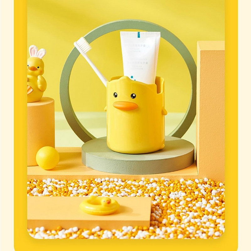 Aranyos kis sárga kacsa diák tolltartó fogkefe tartó gyerek írószer tároló doboz mobiltelefon tartó asztali tároló