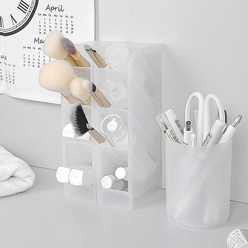 Kawaii asztali tolltartó Japán színes asztali rendszerező sminkek ceruza tárolódoboz Aranyos iskolai írószer irodai kiegészítők