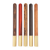 Химикалка с винтидж дървен корпус Месингова топка Химикалка с метална капачка Химикалка с канцеларски материали Училищни бизнес подаръци Консумативи Drop Shipping