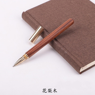 Химикалка с винтидж дървен корпус Месингова топка Химикалка с метална капачка Химикалка с канцеларски материали Училищни бизнес подаръци Консумативи Drop Shipping