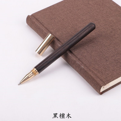 Химикалка с винтидж дървен корпус Месингова топка Химикалка с метална капачка Химикалка с канцеларски материали Училищни бизнес подаръци Консумативи Drop Shipping