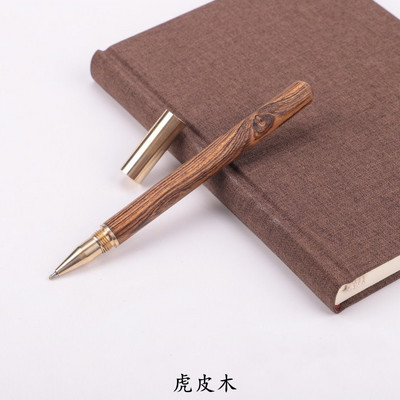 Химикалка с винтидж дървен корпус Месингова топка Химикалка с метална капачка Химикалка с канцеларски материали Училищни бизнес подаръци Консумативи Drop Shipping