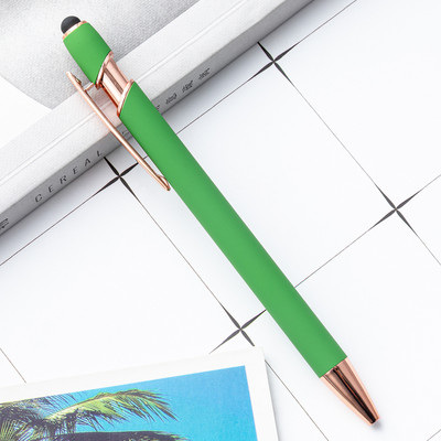 1 darab fém golyóstoll érintőceruzával, érintőképernyőkhöz, írószerekhez irodai iskolai ajándékokhoz