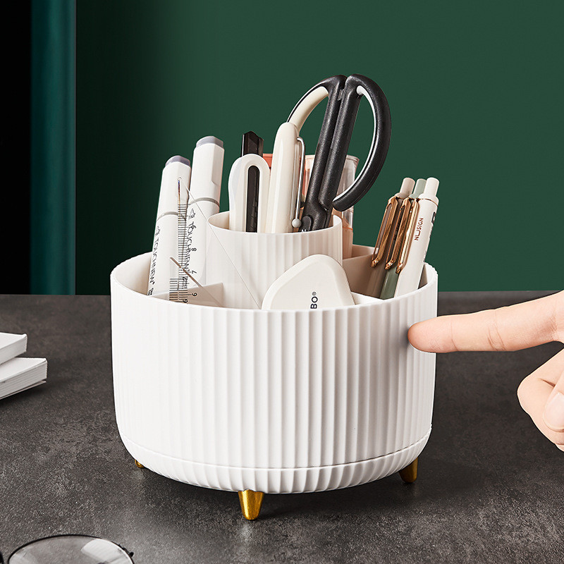 360 fokban forgatható tolltartó nagy kapacitású tolltartó ceruzatartó műanyag írószer íróasztal szervező doboz smink ecsettartó