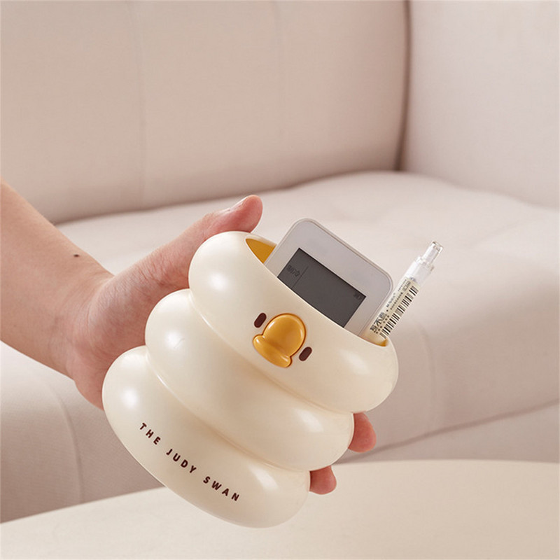 Aranyos kis sárga kacsa tolltartó gyerek asztali nagy kapacitású írószer tároló doboz szervező sminkecset tartó ajándék