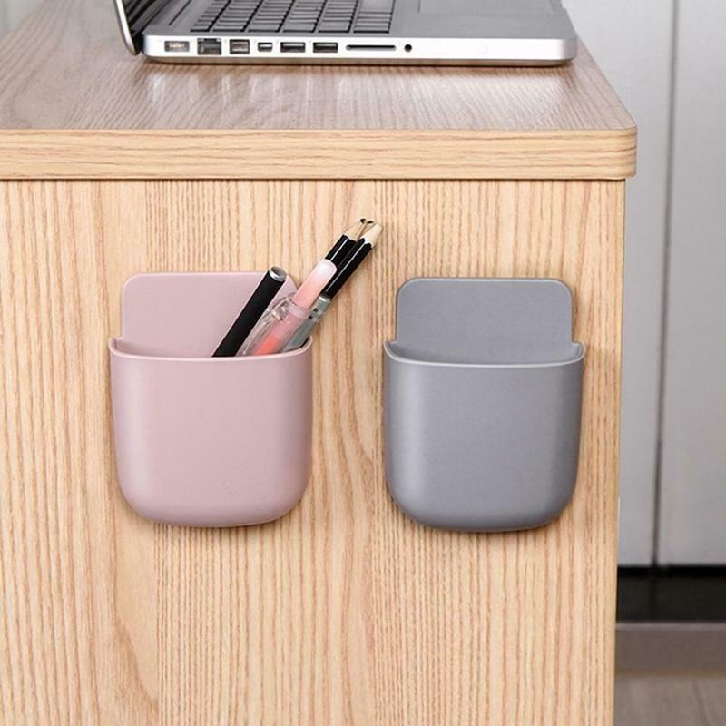 Самозалепваща се кутия за съхранение Телевизор Дистанционно управление Канцеларски материали Писалка Телефон Органайзер Контейнер Държач Домашна кухня Кутия за стена