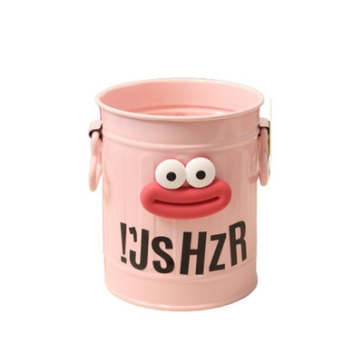 Забавен голям държач за писалка в устата Сладък със стикери Поставка за молив с голям капацитет Издръжлив метален контейнер за канцеларски материали Канцеларски материали