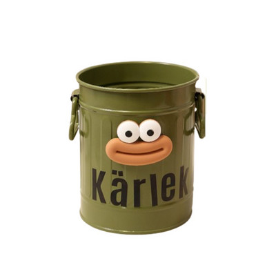 Забавен голям държач за писалка в устата Сладък със стикери Поставка за молив с голям капацитет Издръжлив метален контейнер за канцеларски материали Канцеларски материали