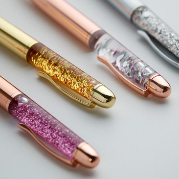 Μεταλλικό στυλό στυλό Quicksand Sequin Signature στυλό Business Office Δώρο Στυλό Ballpen Σχολικό προμήθειες γραφείου Γραφική ύλη Φοιτητής