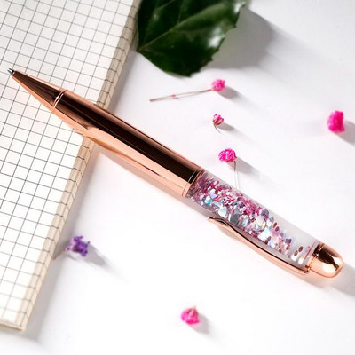 Μεταλλικό στυλό στυλό Quicksand Sequin Signature στυλό Business Office Δώρο Στυλό Ballpen Σχολικό προμήθειες γραφείου Γραφική ύλη Φοιτητής