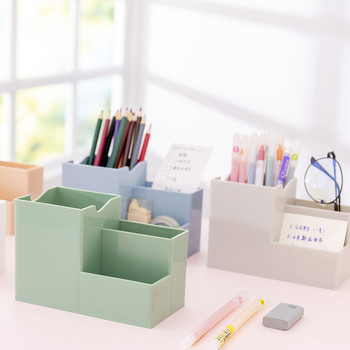 Настолен държач за писалка Органайзер Многофункционален контейнер за канцеларски материали Съхранение на козметика Инструменти за грим Поставка Училищни офис прибори