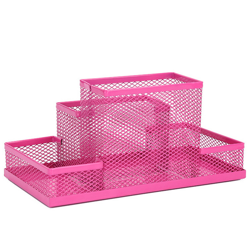 Hálós kocka fém állvány kombinációs tartó íróasztal asztali kiegészítők írószer Szervező toll ceruza Irodaszerek Tanulási tároló