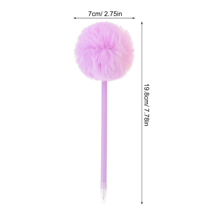 4 db Hajgolyós írótoll töltőtoll Elegáns stílus Diákoknak Hairball Plüss Pompon Lányok Élénk színű golyóstoll