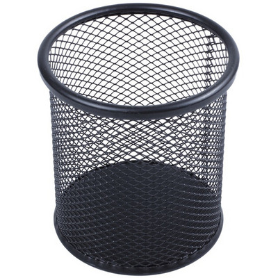 Konteiners Galda organizators Konteiners melns darbvirsmas metāla pildspalvu turētāji Tīkla zīmuļa kauss pildspalvu futrālis