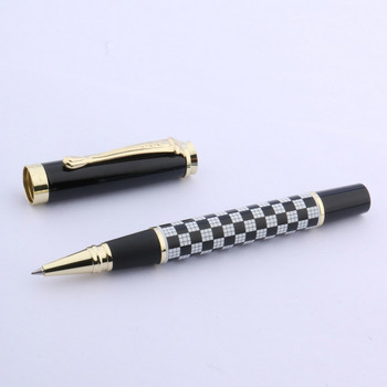 JINHAO 500 златиста черно-бяла шахматна метална решетъчна химикалка