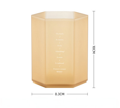 Kreatív hatszögletű tolltartó nagy kapacitású toll ceruza edénykefe tárolódoboz műanyag írószer íróasztal rendszerező