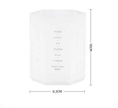 Kreatív hatszögletű tolltartó nagy kapacitású toll ceruza edénykefe tárolódoboz műanyag írószer íróasztal rendszerező