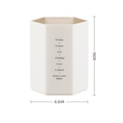 Kreatív hatszögletű tolltartó nagy kapacitású toll ceruza edénykefe tárolódoboz műanyag írószer íróasztal rendszerező