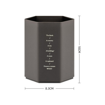 Kreatív hatszögletű tolltartó nagy kapacitású toll ceruza edénykefe tárolódoboz műanyag írószer íróasztal rendszerező