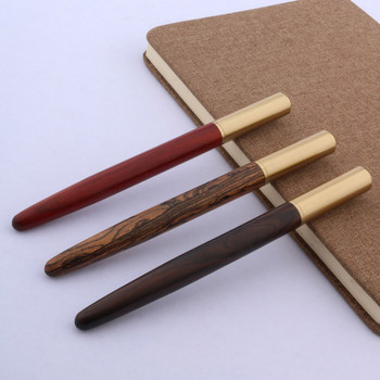 Висококачествени дървени ролкови химикалки Марка Червени Черни Златни канцеларски материали Офис Училищни пособия Нови