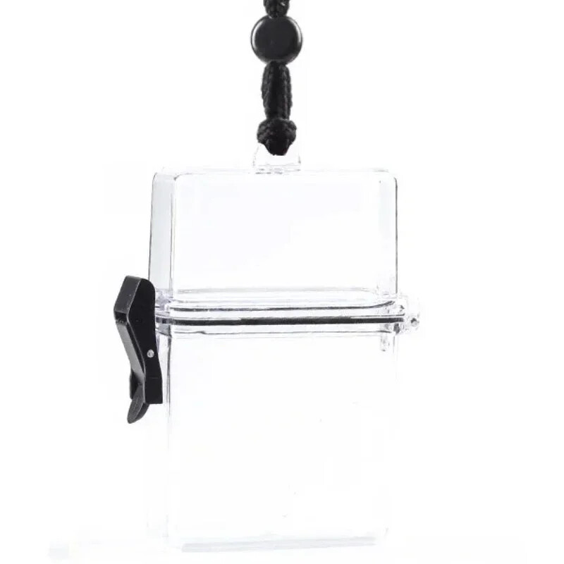 Átlátszó 3 hüvelykes fotókártya tartó fotótároló doboz kötéllel kártyatartó műanyag négyzet alakú porálló doboz asztali kiegészítők