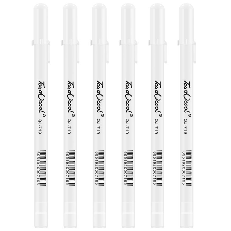 5 ΤΕΜ White Manga μαρκαδόροι Σετ 0,8 mm Μόνιμη μελάνι Scrapbook Tire Pen Αδιάβροχο Σχολικά προμήθειες Stationery Art στυλό πινέλου