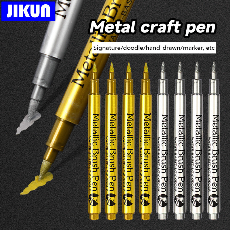 6db ecsettel fémes jelölőtoll készlet arany ezüst művészeti jelölők művész illusztrációk kézműves scrapbooking szövethez