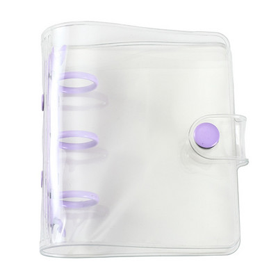 Kreatív, aranyos, átlátszó, 3 gyűrűs mini, laza levelű kézikönyv diák hordozható notebook irattartó Kawaii iskolai kellékek