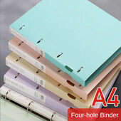 A4 Binder D-Type Punch Folder Office Storage File Ring Αδιάβροχο δοκιμαστικό χαρτί Φάκελος αποθήκευσης δεδομένων 4 Hole Binder Learning Supplies