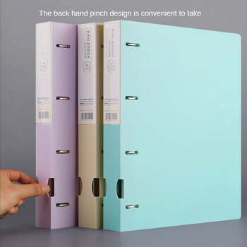 A4 Binder D-Type Punch Folder Office Storage File Ring Αδιάβροχο δοκιμαστικό χαρτί Φάκελος αποθήκευσης δεδομένων 4 Hole Binder Learning Supplies