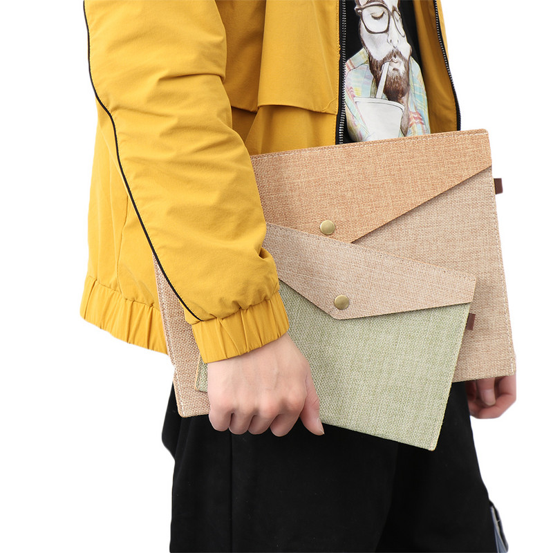 A4-es A5-ös Egyszerű, elegáns írószer mappa irattáska vászonutánzat vászon filc irattáska portfólió irodai tanulmány aktatáska