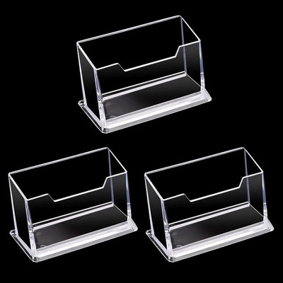 1-3 db átlátszó asztali polc doboz tároló állvány akril műanyag átlátszó asztali névjegykártya tartó hely kártyatartó